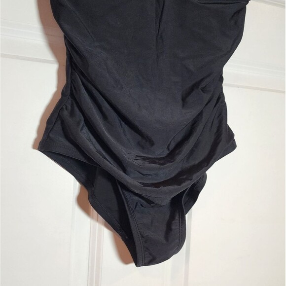 Kona Sol Black Slimming One Piece Open Back Swimsuit S - Picture 3 of 4